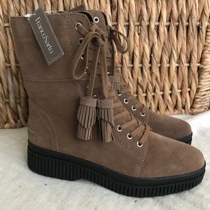 NEW!Franco Sarto Water-resistant Lace-up Booties